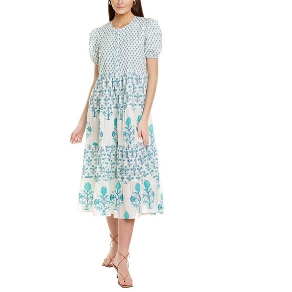 Ro's Garden Daphne Maxi Dress size XS block print contemporary - Picture 1 of 10